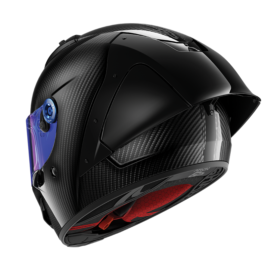 Motorcycle helmet - AERON GP Full Carbon Carbon Anthracite Carbon - IRID Blue - 2