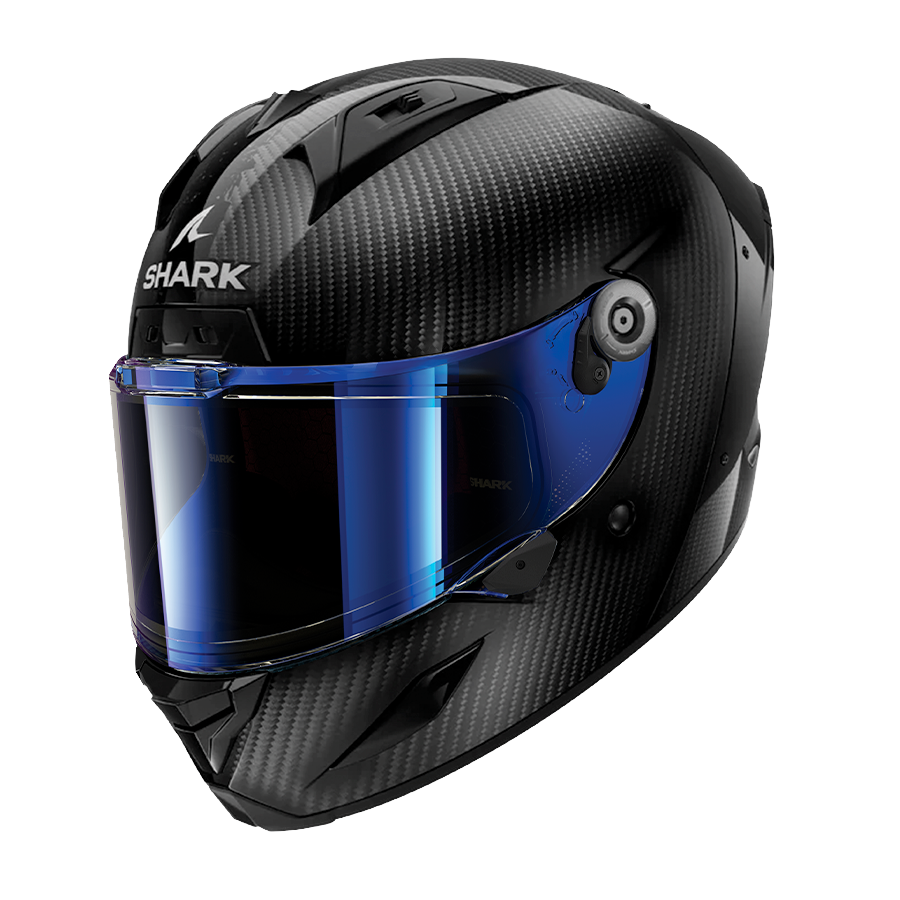 Motorcycle helmet - AERON Full Carbon Carbon Anthracite Carbon - IRID Blue