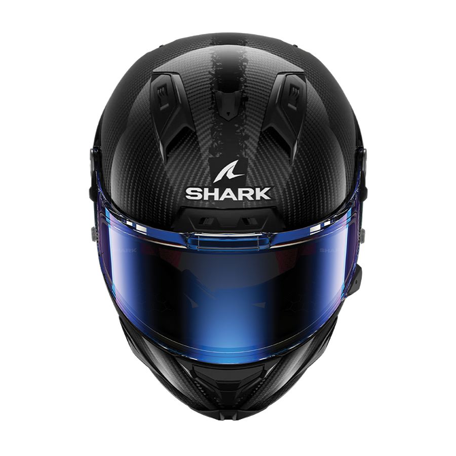 Motorcycle helmet - AERON Full Carbon Carbon Anthracite Carbon - IRID Blue - 3
